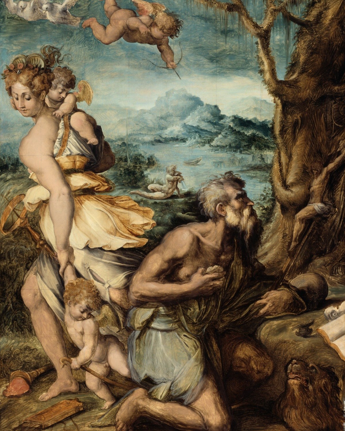 The Temptation of Saint Jerome, Giorgio Vasari