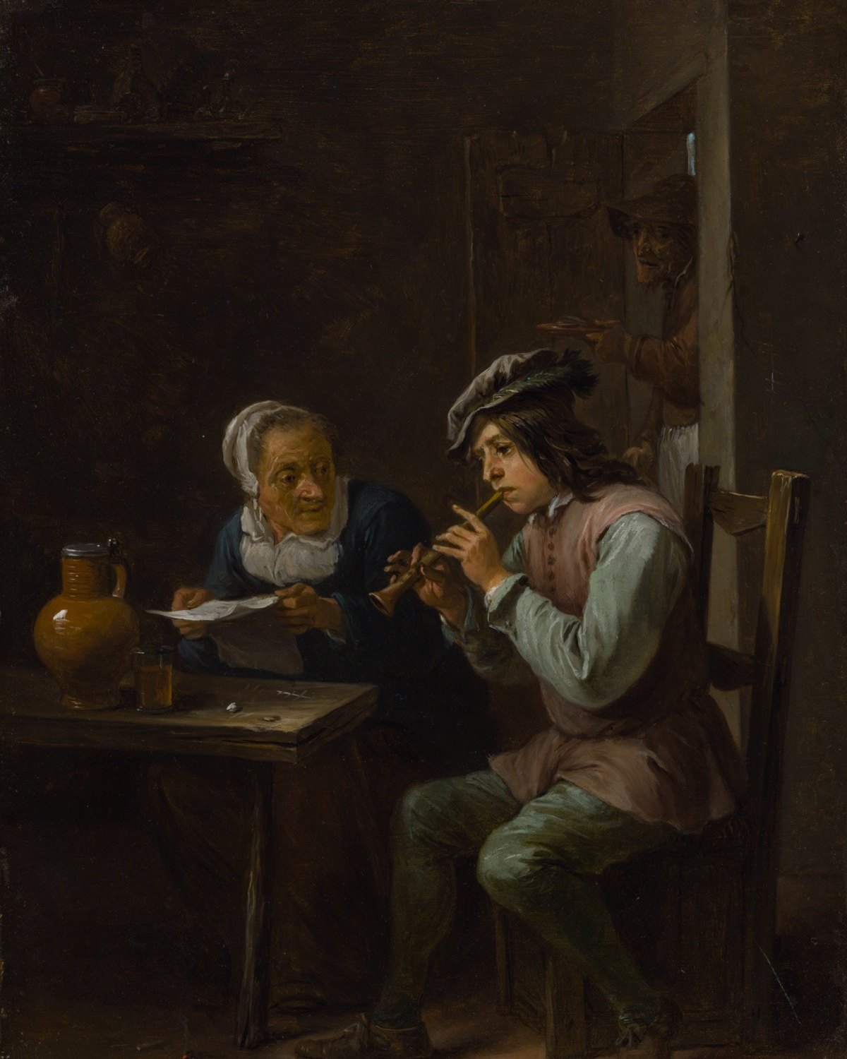 The Flageolet Player, David Teniers the Younger