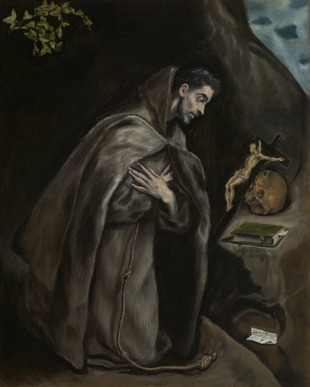 Saint Francis Kneeling in Meditation, Domenico Theotokópoulos, called El Greco