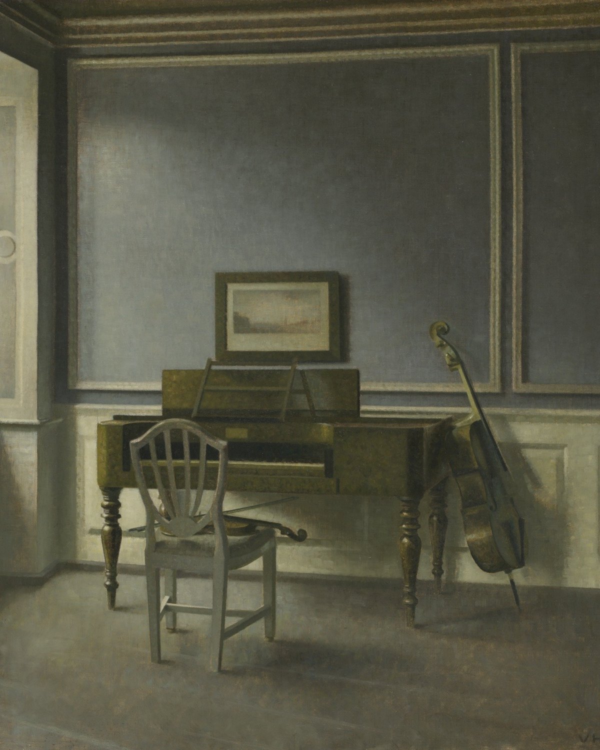 Interior. The Music Room, Strandgade 30, Vilhelm Hammershøi