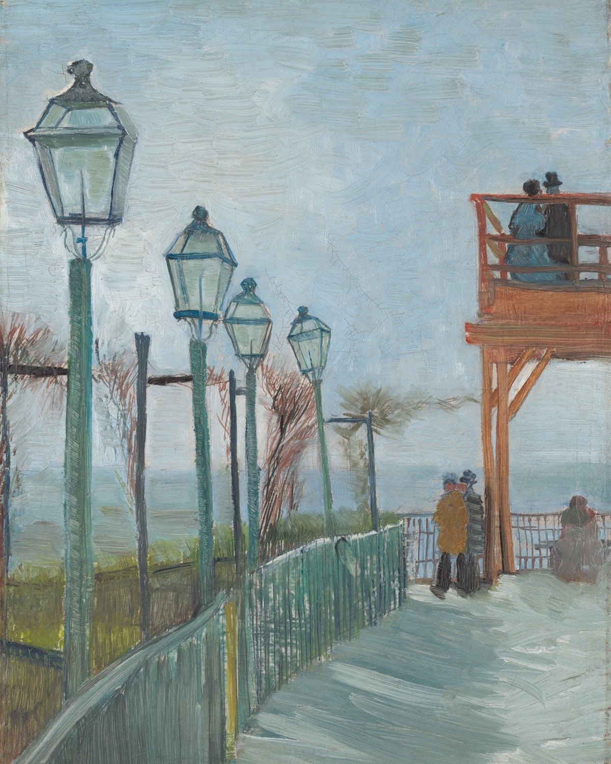 Terrace and Observation Deck at the Moulin de Blute-Fin, Montmartre, Vincent van Gogh