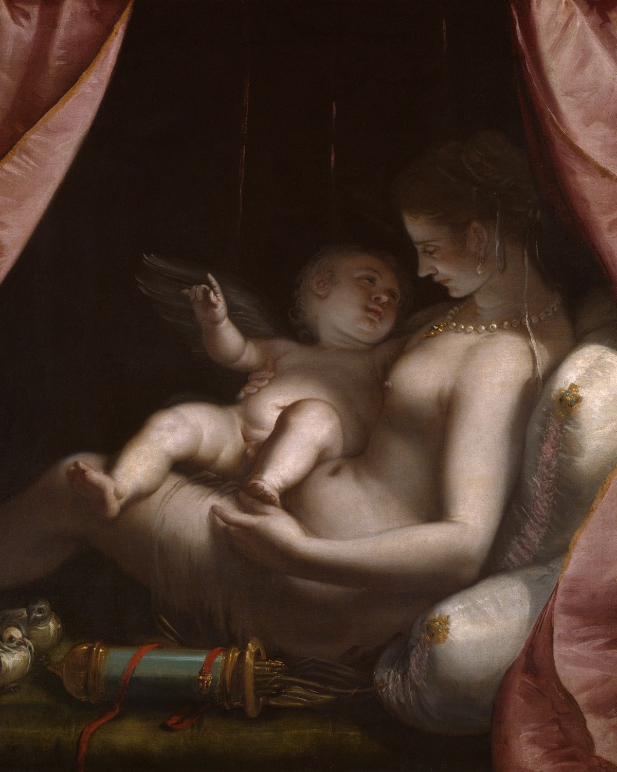 Venus and Cupid, Luca Cambiaso