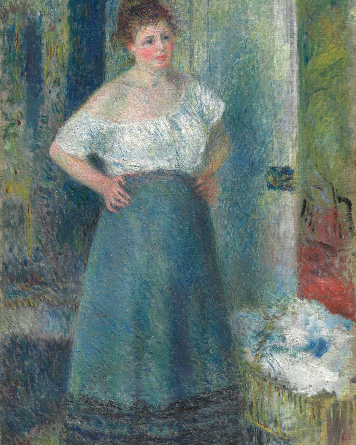 The Laundress, Pierre-Auguste Renoir