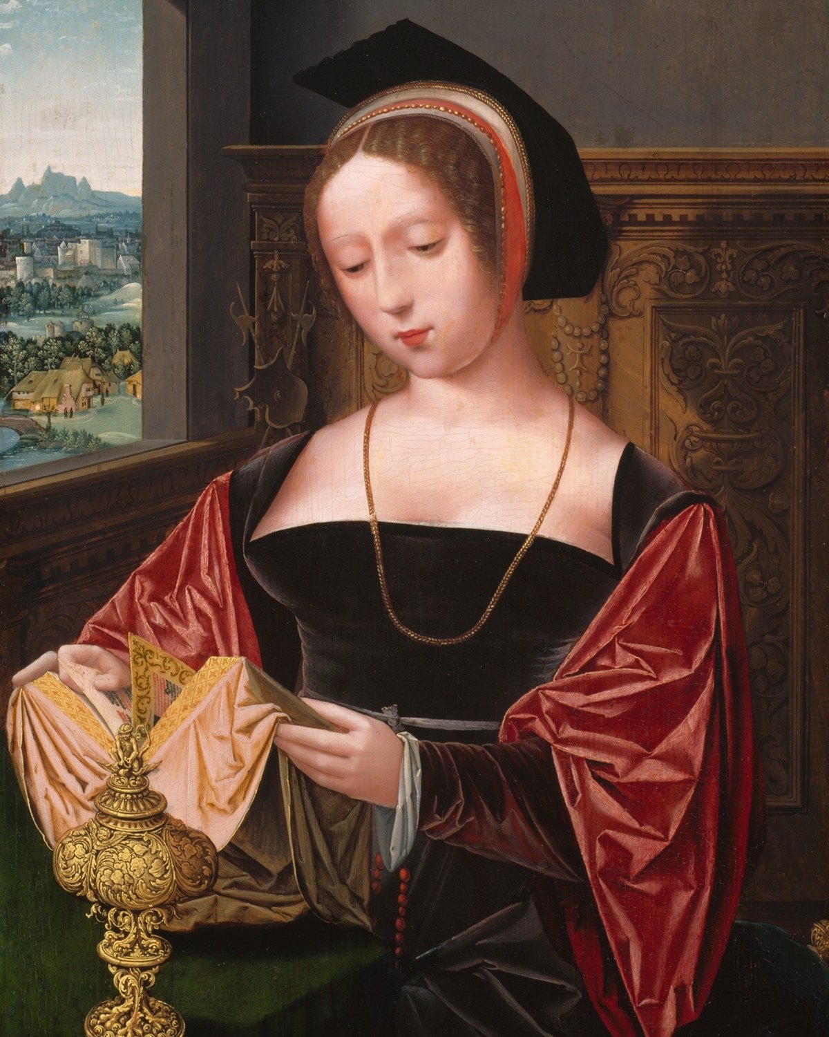 A Lady Reading (Saint Mary Magdalene), Master of the Female Half-Lengths