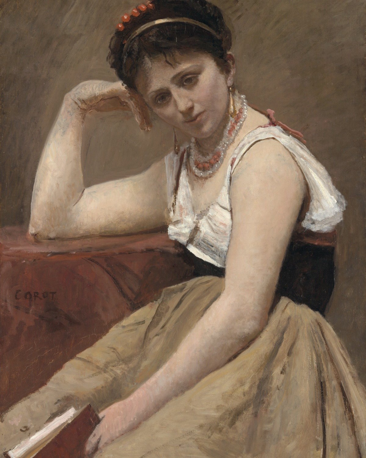 Interrupted Reading, Jean Baptiste Camille Corot