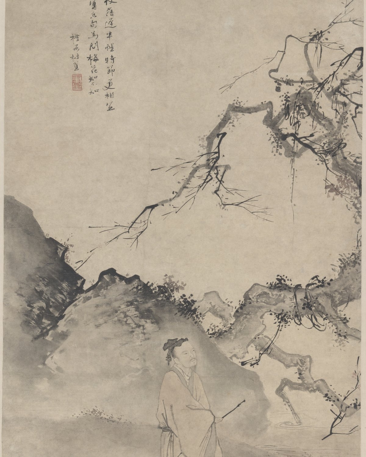 The Poet Lin Bu Wandering in the Moonlight, Du Jin
