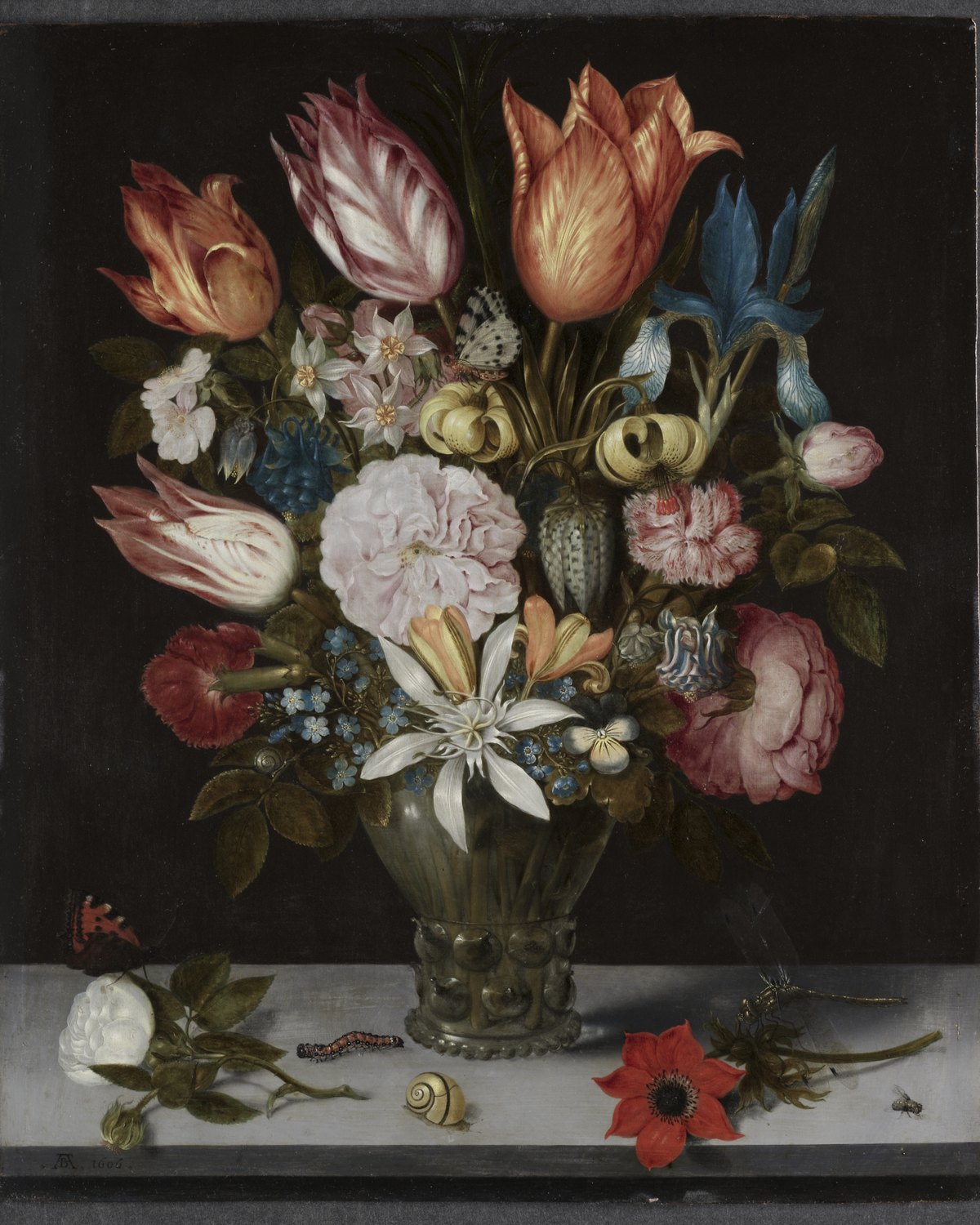 Flowers in a Glass, Ambrosius Bosschaert
