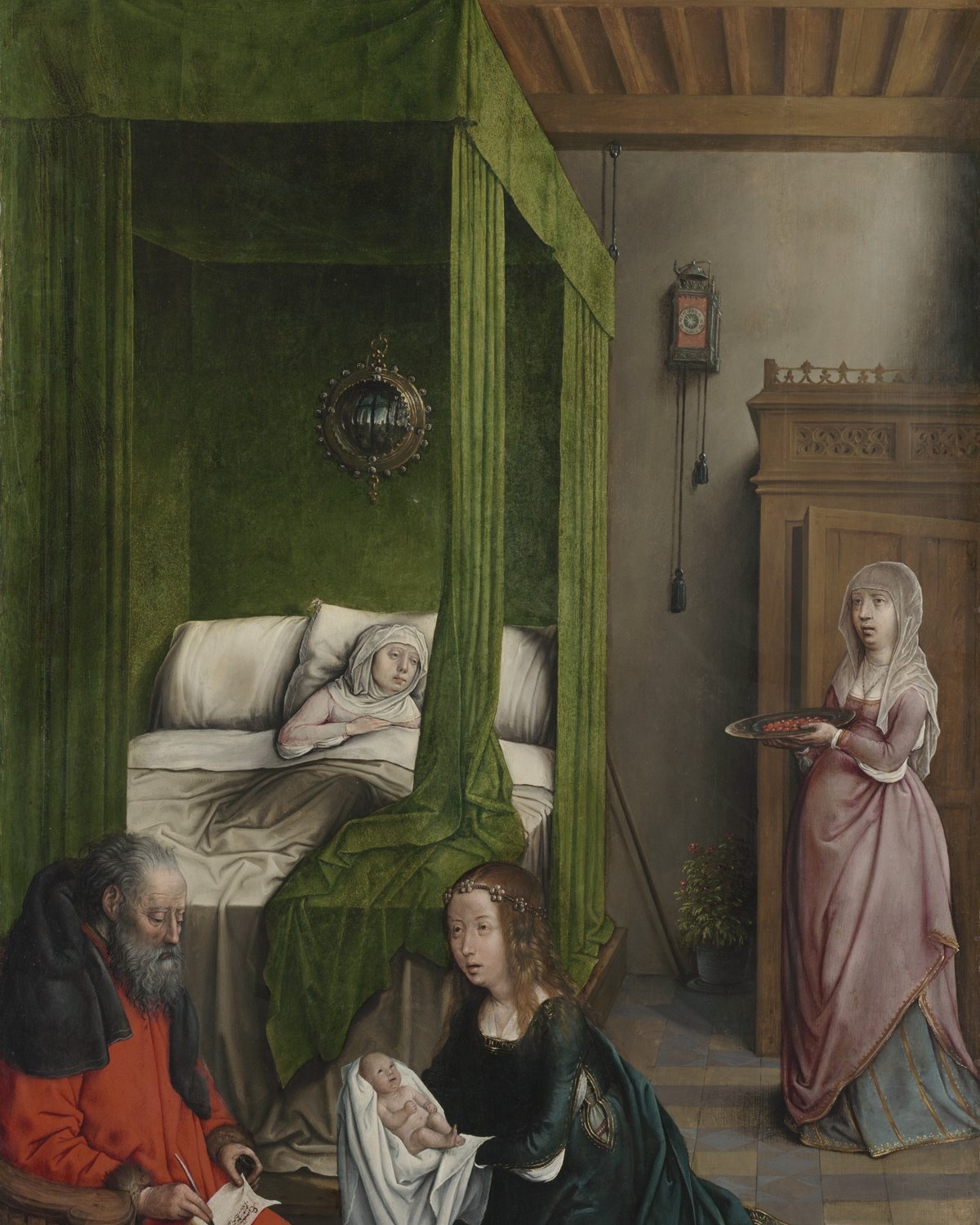 The Birth and Naming of John the Baptist, Juan de Flandes