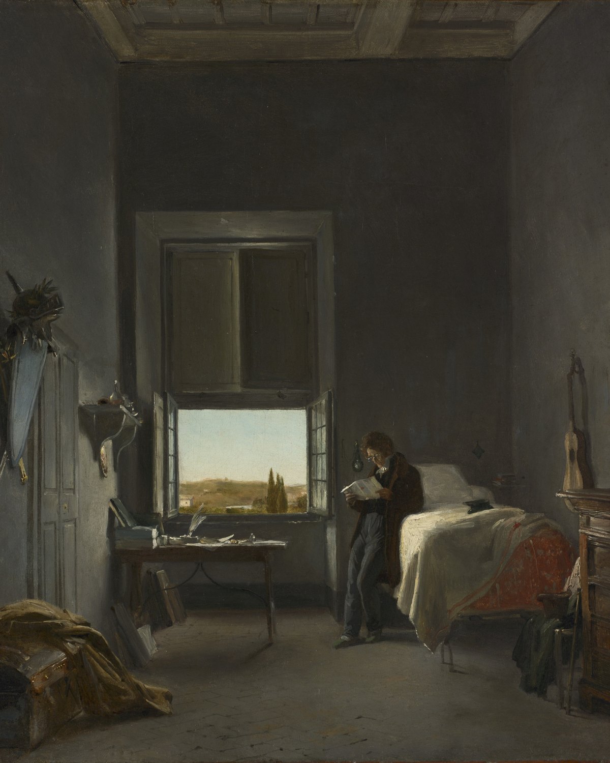 The Artist in His Room at the Villa Medici, Rome, Léon Cogniet