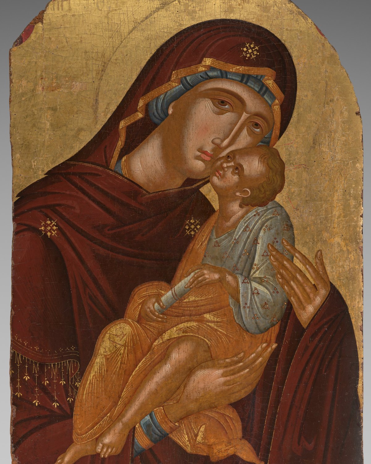 Icon of the Mother of God and Infant Christ (Virgin Eleousa), Angelos Akotantos