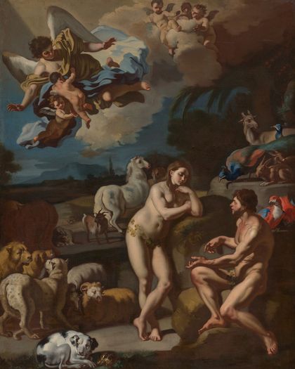 Adam and Eve in Paradise — Francesco Solimena