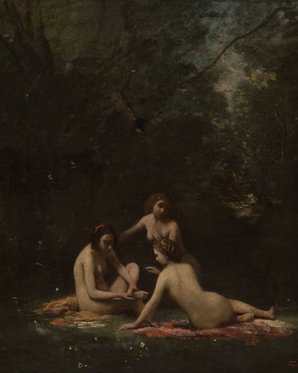 Nymphs Leaving the Bath — Jean Baptiste Camille Corot