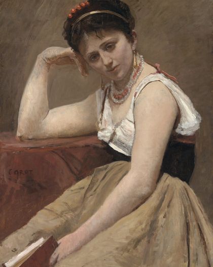Interrupted Reading — Jean Baptiste Camille Corot
