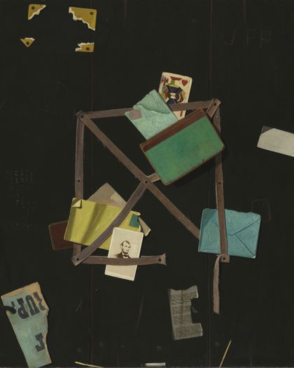 Card Rack with a Jack of Hearts — John F. Peto