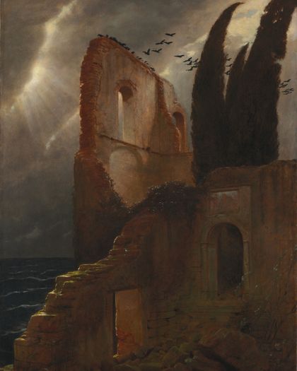 Ruin by the Sea — Arnold Böcklin