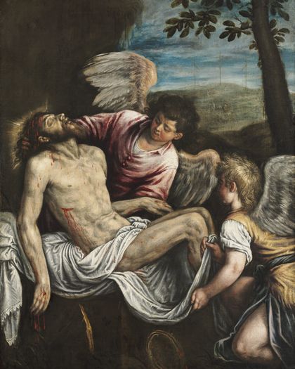 The Dead Christ with Angels — Leandro Bassano