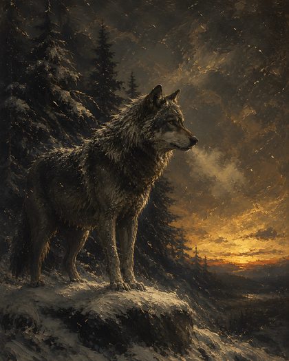 Wolf in the Snowfall — Maison Soleil