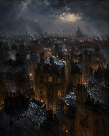 Paris Rooftops in the Rain — Maison Soleil
